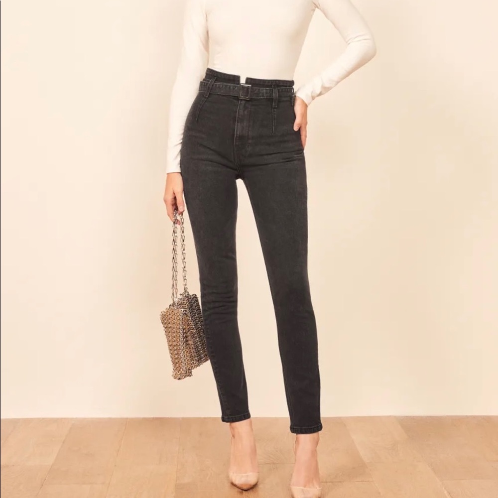 Reformation High waisted jeans.